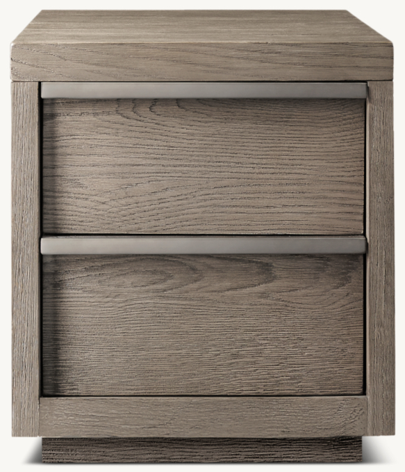 Front view of Bezier Closed Nightstand 