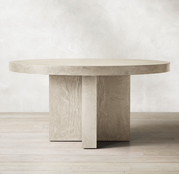 Cabrera Concrete Round Dining Table Top, Restoration Hardware Outdoor Concrete Dining Table