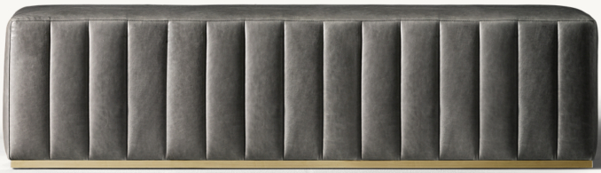 Rex Channel Leather Bench - Metal Base | RH