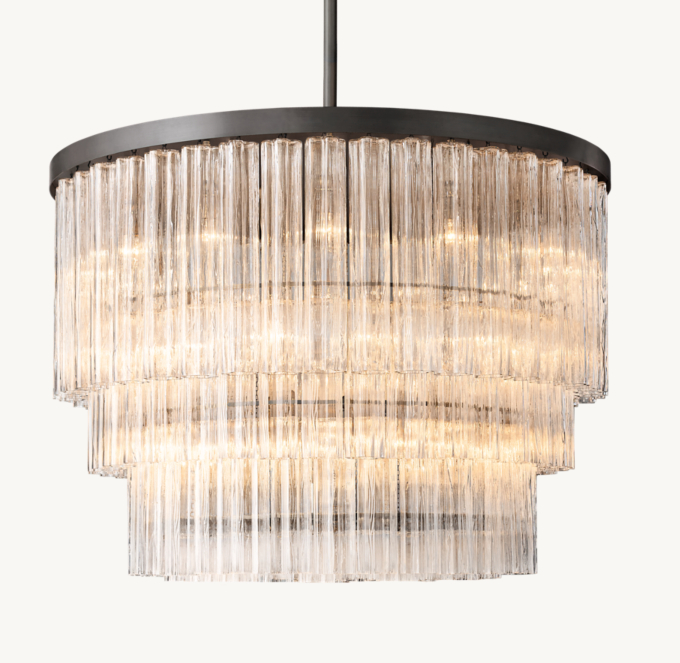 Cielo Three-Tier Round Chandelier 48\"