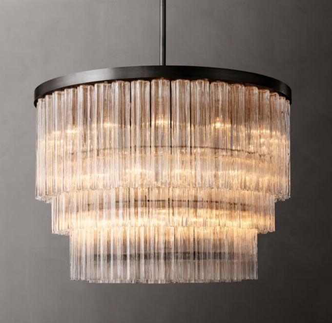 Cielo Three-Tier Round Chandelier 48\"