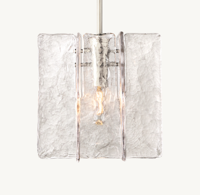 Lattice Clear Glass Pendant