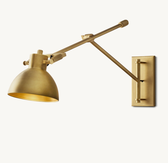 Machinist Swing-Arm Task Sconce