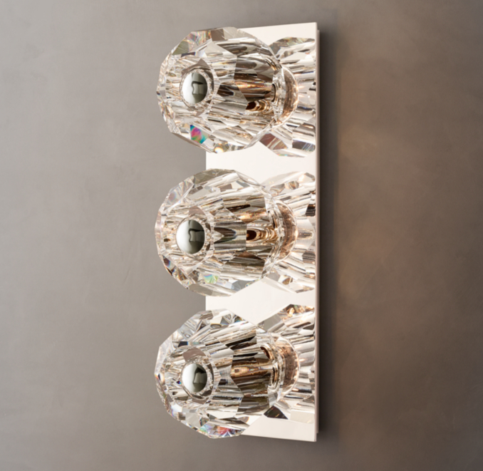 Boule De Cristal Clear Glass Linear Sconce
