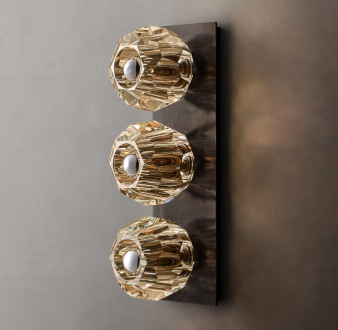 Boule De Cristal Clear Glass Linear Sconce