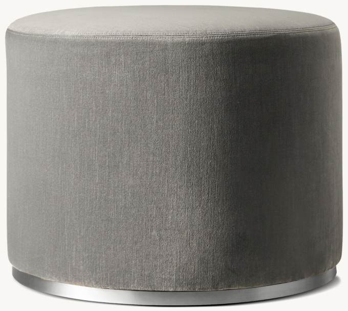 Rex Round Ottoman - Metal Base