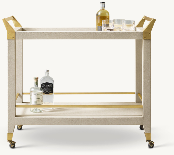 Shown in Bone Shagreen/Burnished Brass.