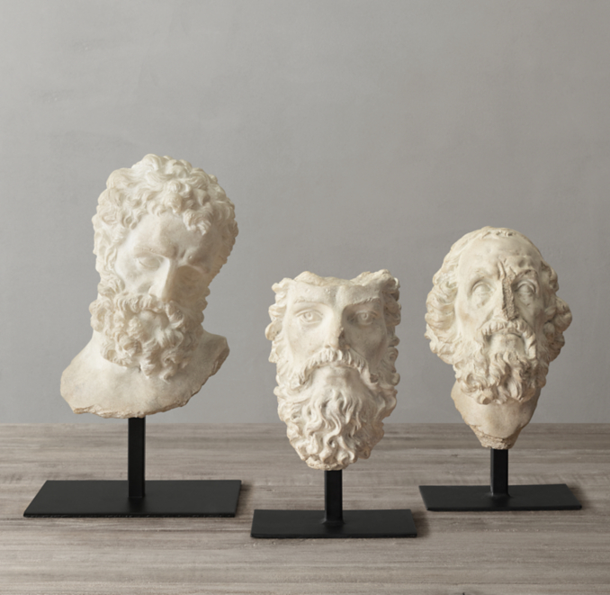 Greek Philosopher Sculpture Fragments