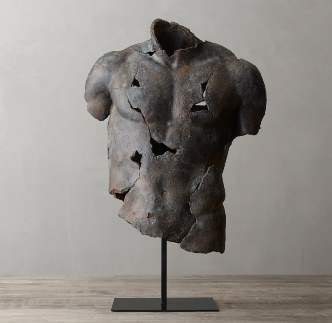 Greek Discus Thrower Sculpture Fragment