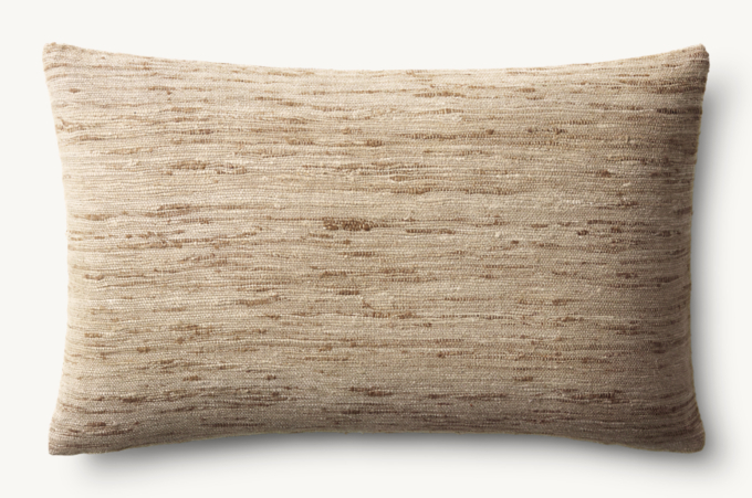 Seta Raw Silk Marled Pillow Cover - Lumbar