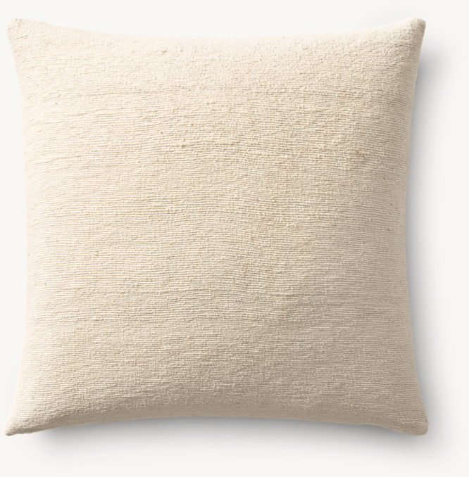 Overhead view of Seta Raw Silk Faille Pillow Cover - Square 