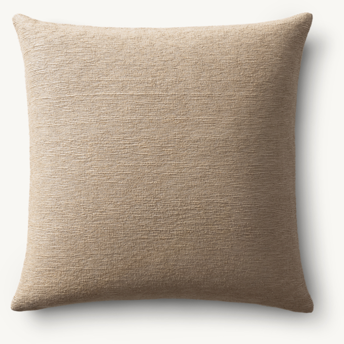 Overhead view of Seta Raw Silk Faille Pillow Cover - Square 
