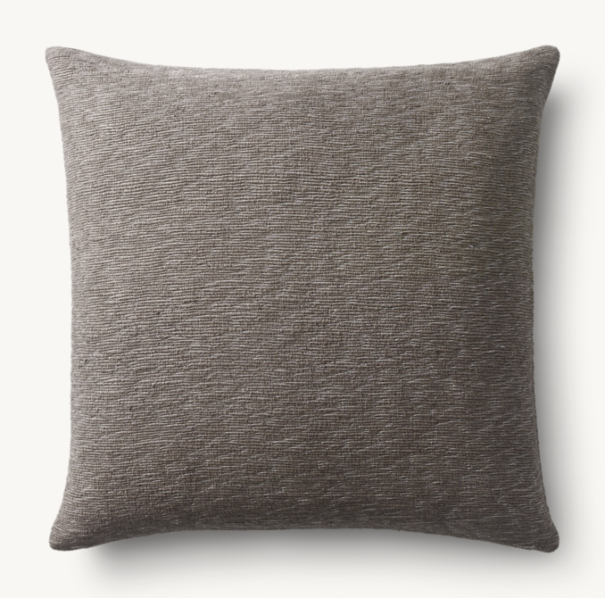 Overhead view of Seta Raw Silk Faille Pillow Cover - Square 