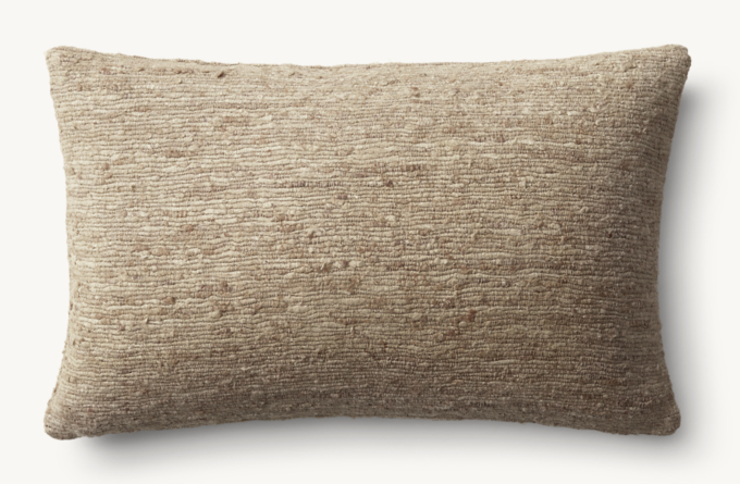 Seta Raw Silk Textured Pillow Cover - Lumbar