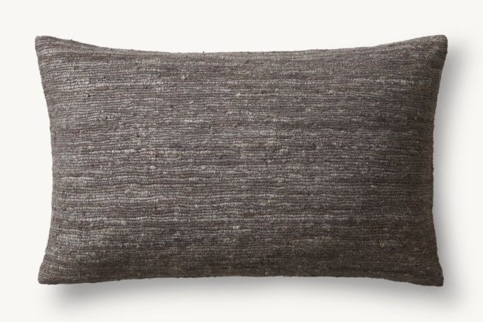 Seta Raw Silk Textured Pillow Cover - Lumbar