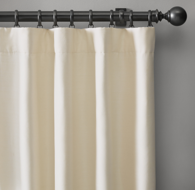 Silk Dupioni Drapery - Rod-Pocket