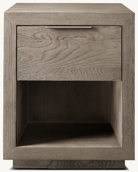 20" nightstand shown in Grey Oak/Pewter.