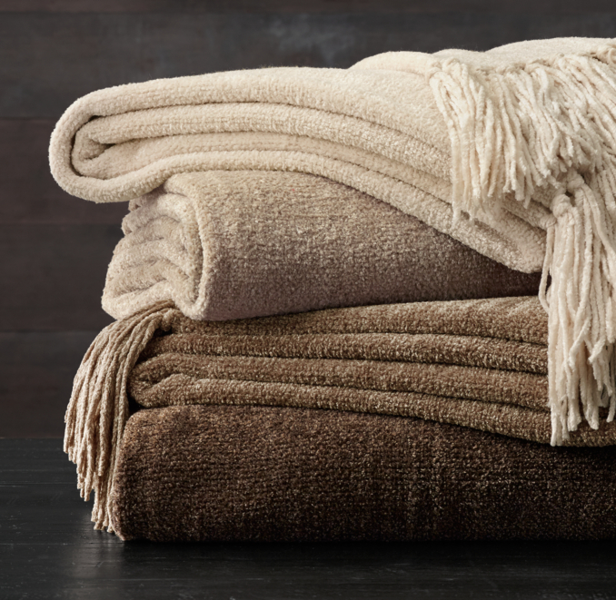 5LB. Chenille Solid Throw