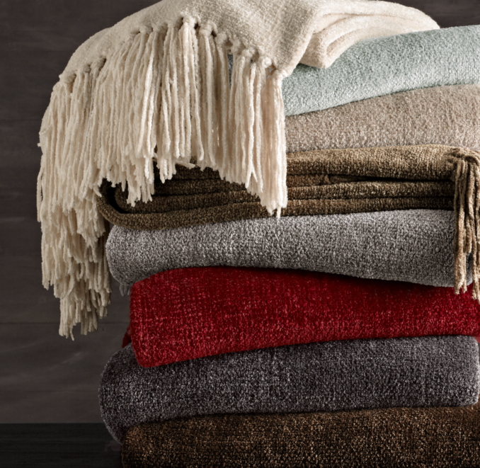 5-LB. Chenille Solid Throws | RH