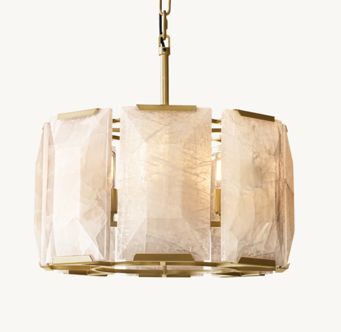 Harlow Calcite Round Chandelier 19\"