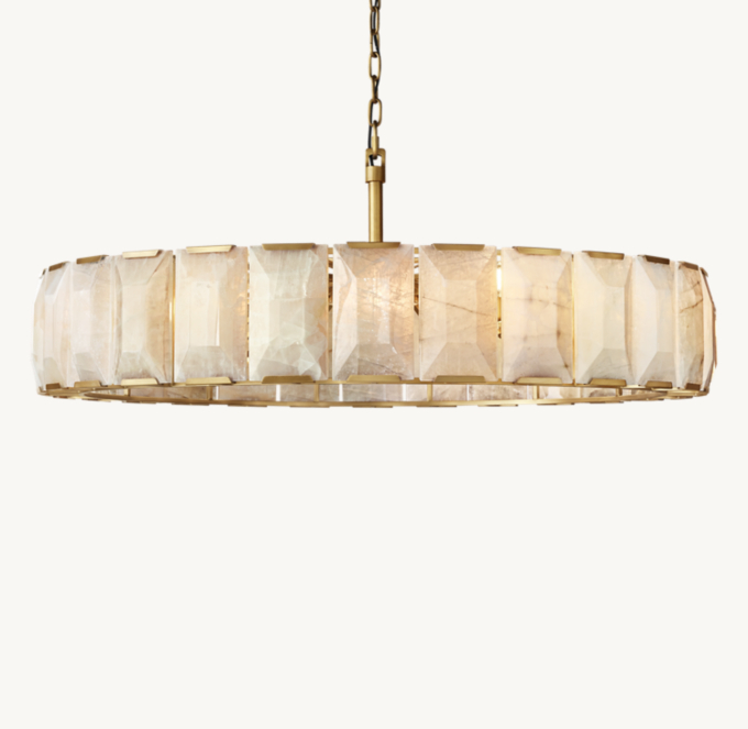 Harlow Calcite Round Chandelier 60\"