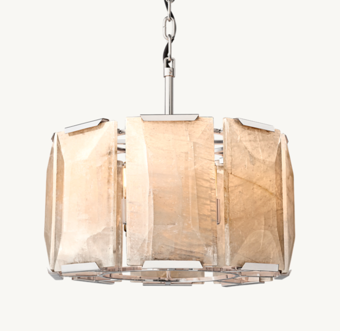 Harlow Calcite Round Chandelier 19\"