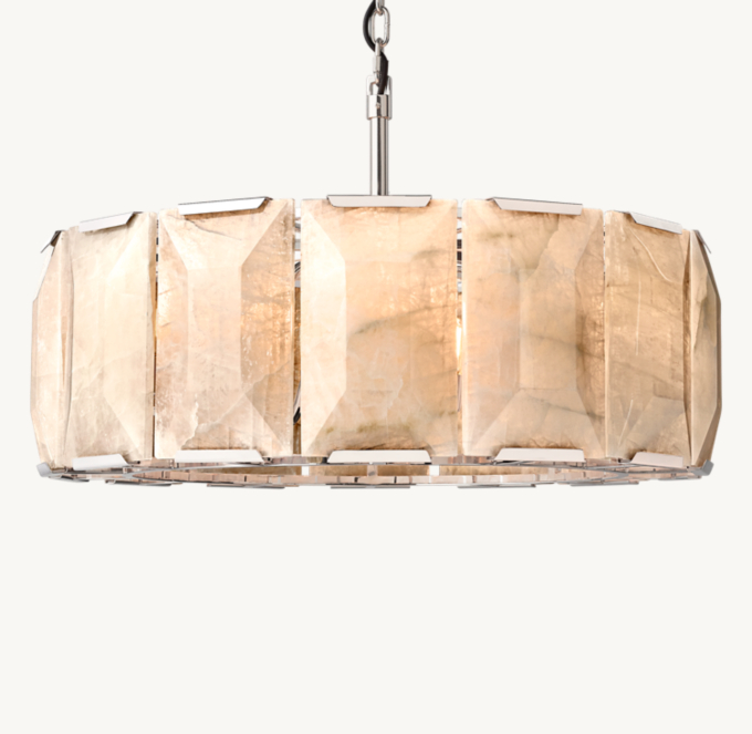 Harlow Calcite Round Chandelier 31\"
