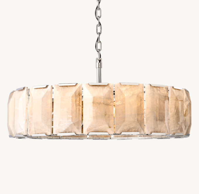 Harlow Calcite Round Chandelier 43\"