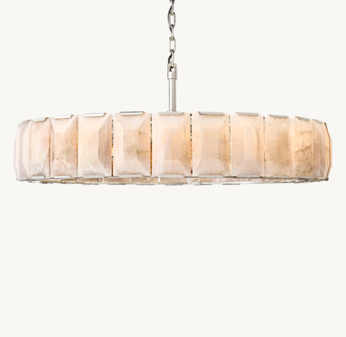 Harlow Calcite Round Chandelier 60\"