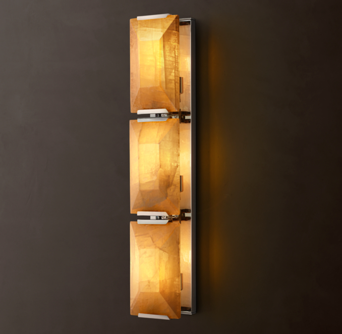 Harlow Calcite Triple Sconce | RH