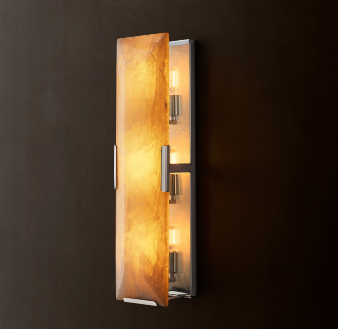 Harlow Calcite Linear Sconce | RH