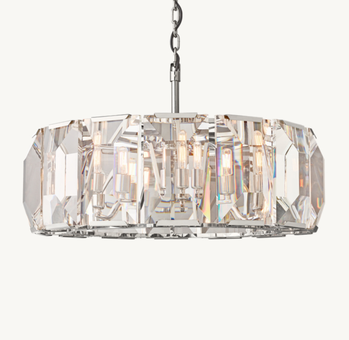 Harlow Crystal Round Chandelier 31\"