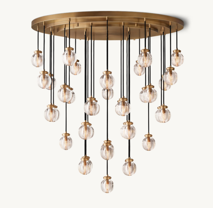 Pearl Round Chandelier 122cm