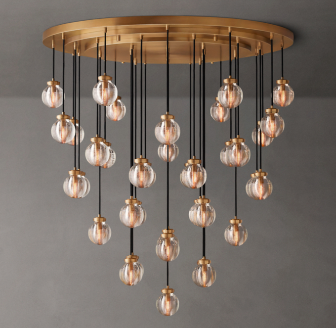 Pearl Round Chandelier 48\"