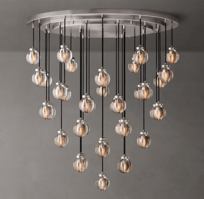 Pearl Round Chandelier 48\"