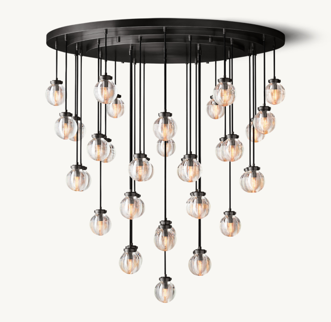 Pearl Round Chandelier 122cm