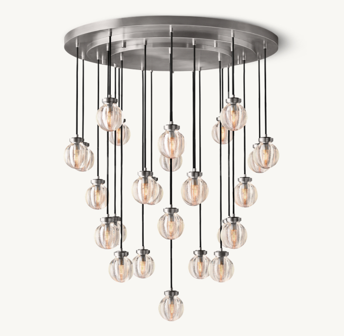 Pearl Round Chandelier 97cm