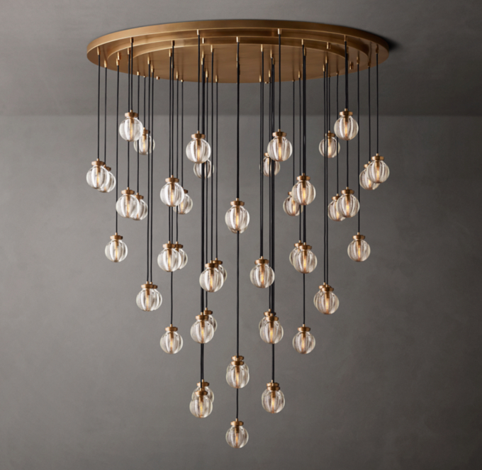 Pearl Round Chandelier 60\"