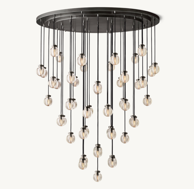 Pearl Round Chandelier 152cm