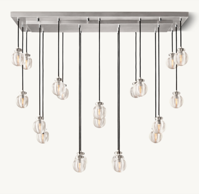 Pearl Rectangular Chandelier 137cm