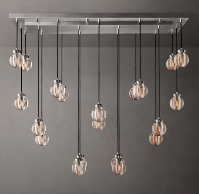 Pearl Rectangular Chandelier 54\"