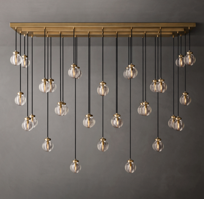 Pearl Rectangular Chandelier 72\"