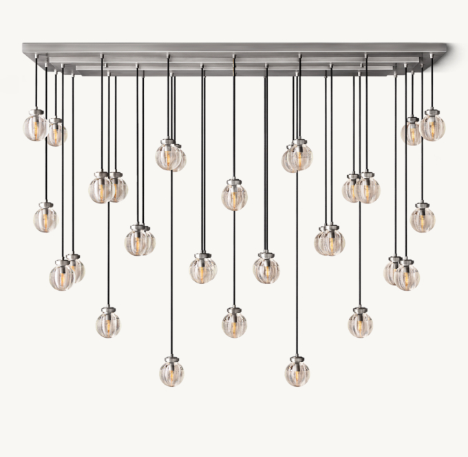 Pearl Rectangular Chandelier 183cm