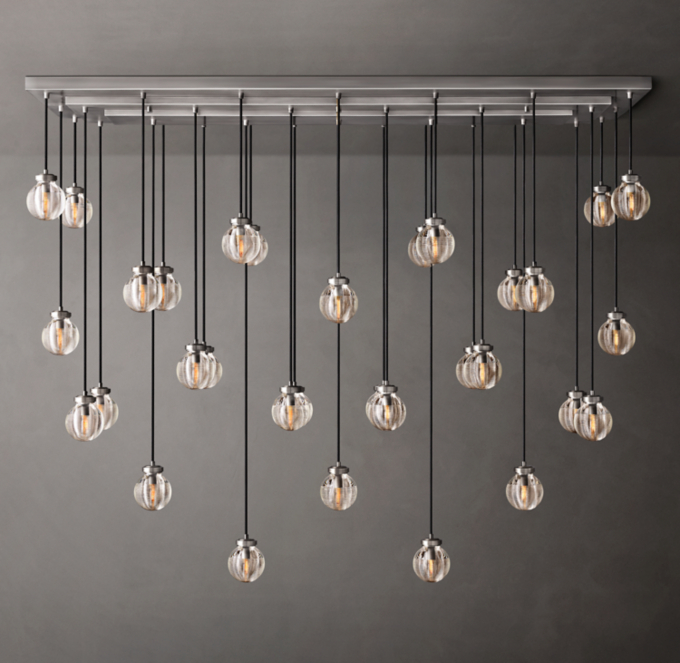 Pearl Rectangular Chandelier 72\"