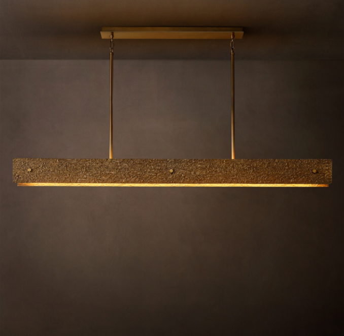 183cm chandelier shown in Lacquered Burnished Brass.