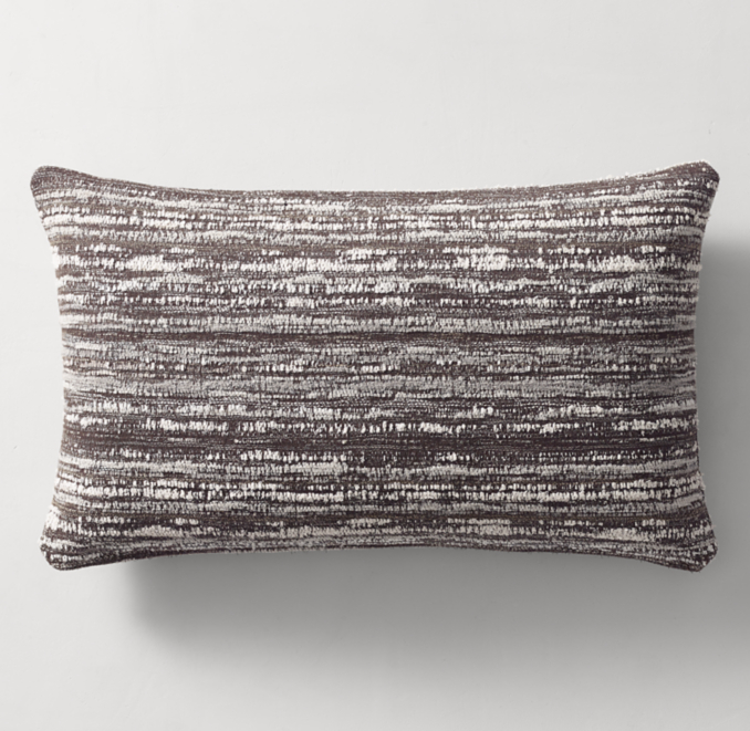 Abstract Bouclé Outdoor Pillow Cover Lumbar