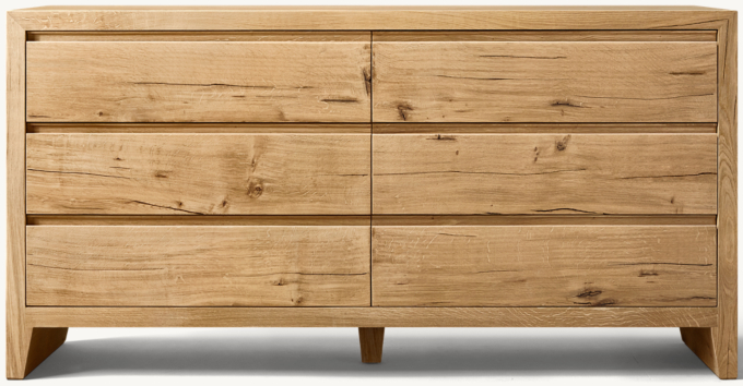 Wyeth Oak 6-Drawer Dresser