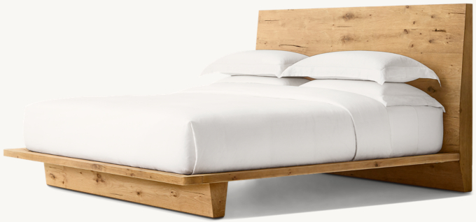 Wyeth Oak Panel Platform Bed