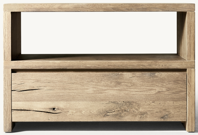 Oak Brûlé Waterfall Open Nightstand