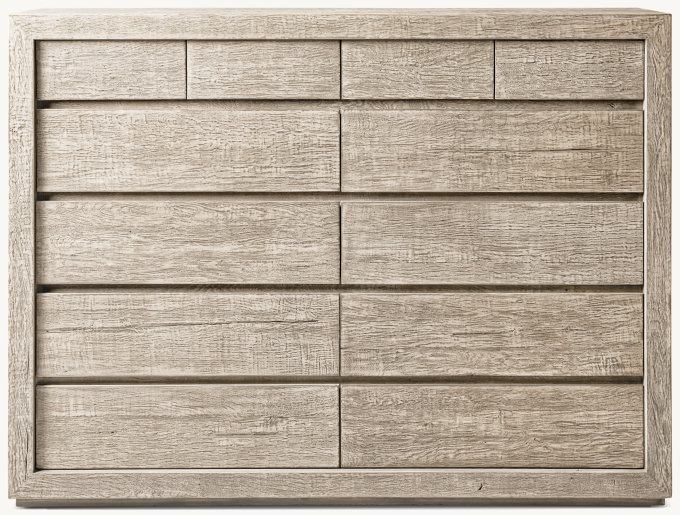 Reclaimed Oak 12-Drawer Dresser